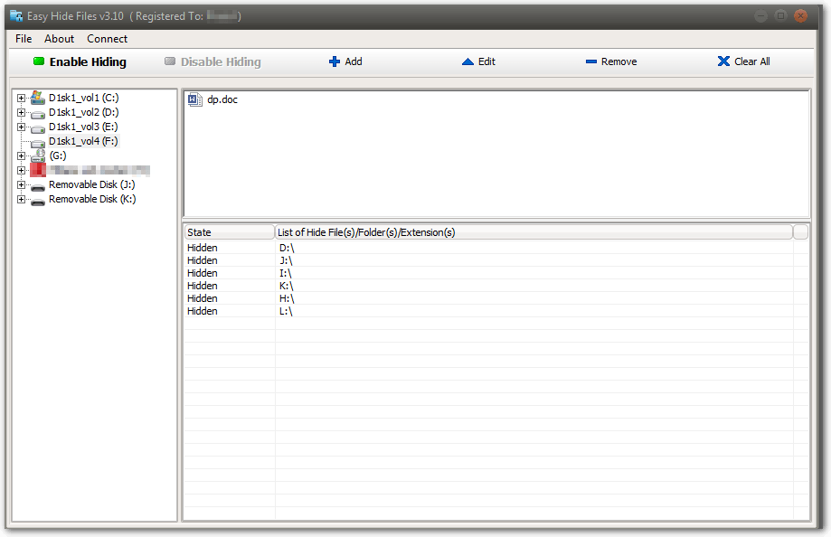 Easy Hide Files - Screenshot #1