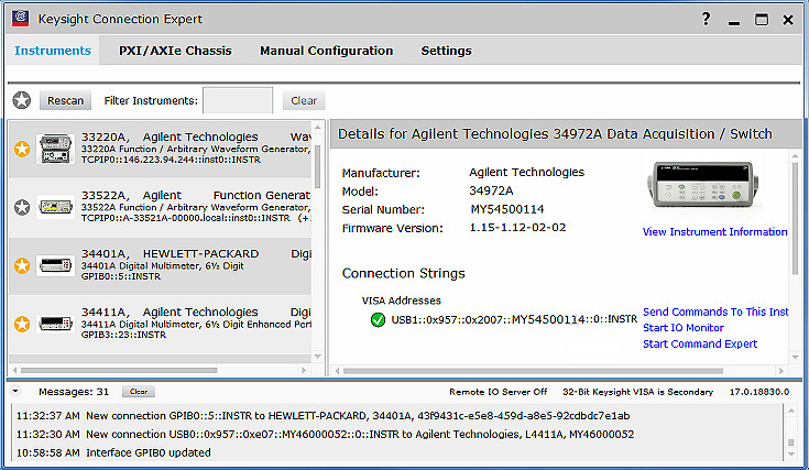 Keysight IO Libraries Suite - Screenshot #3