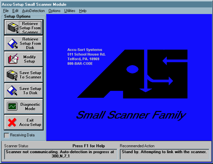 Accu-Setup Small Scanner Setup - Screenshot #1