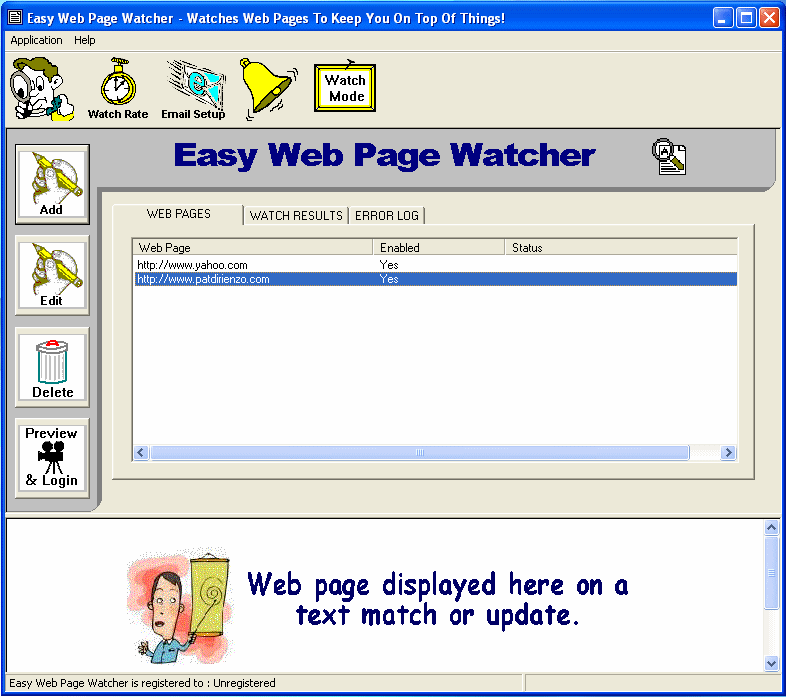 Easy Web Page Watcher - Screenshot #2