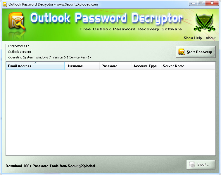 outlook password decryptor outlook password decryptor