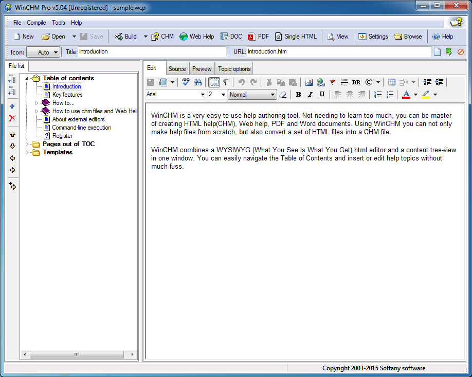 WinCHM - Screenshot #1