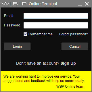 WBP Online Terminal - Screenshot #2