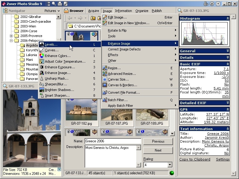 Zoner Photo Studio Professional - Screenshot #1