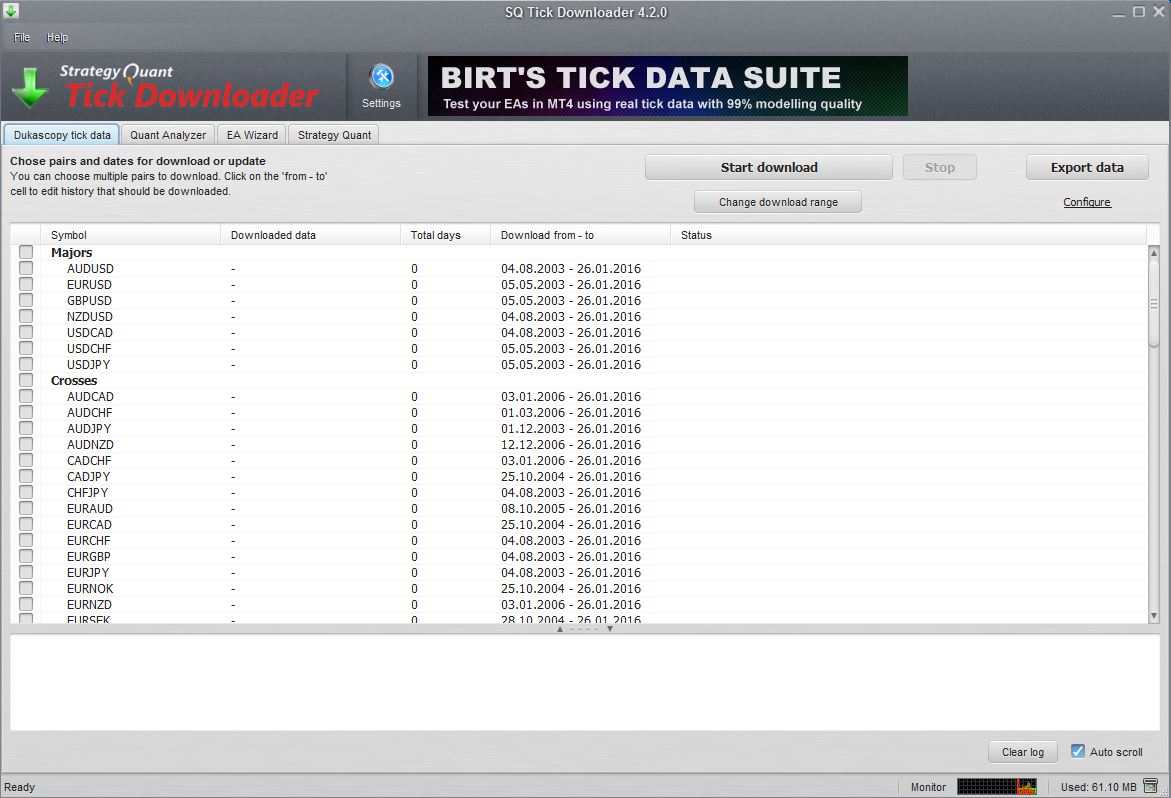 SQ Tick Data Downloader latest version - Get best Windows software