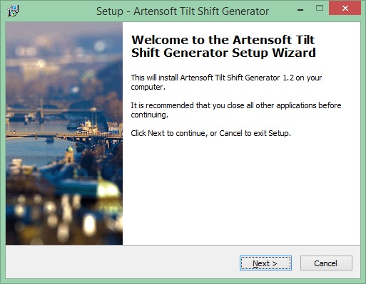 Artensoft Tilt Shift Generator - Screenshot #1