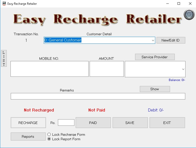 Easy Recharge Retailer download for free SoftDeluxe