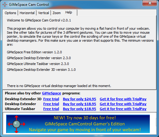 GiMeSpace Cam Control - Screenshot #2