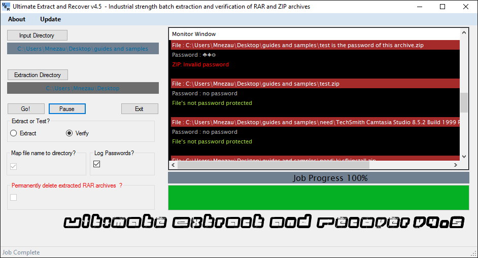 Ultimate Extract and Recover - Screenshot #1