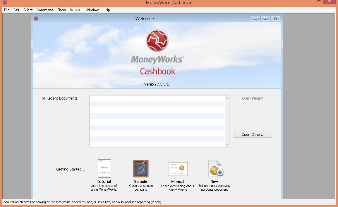 MoneyWorks Cashbook - Screenshot #1