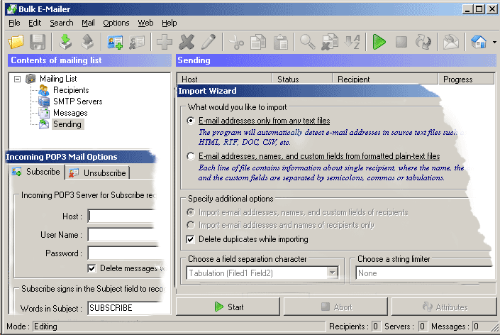 Bulk Email mailer - Screenshot #1