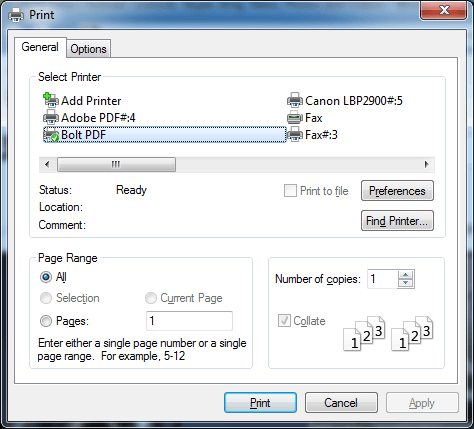 Bolt PDF Printer - Screenshot #6