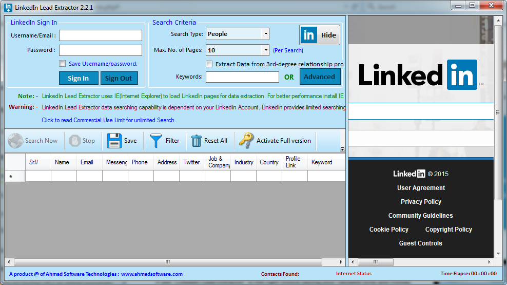 linkedin email extractor software