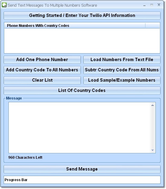 Send Text Messages To Multiple Numbers Software - Screenshot #1