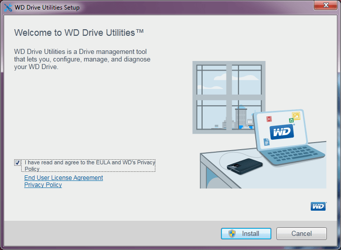 download the new for windows WD Drive Utilities 2.1.0.142