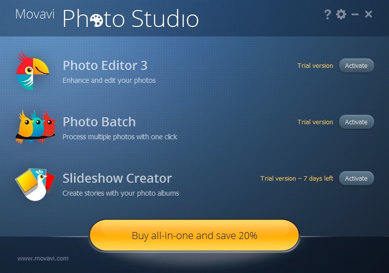 Movavi Photo Studio - Screenshot #1