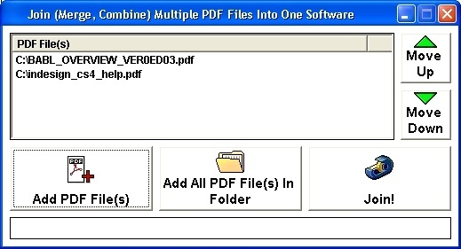 Join (Merge, Combine) Multiple PDF Files Into One Software - Screenshot #3