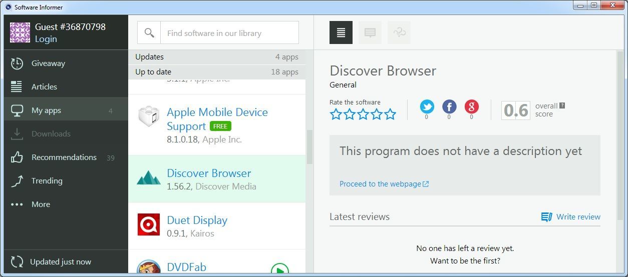 Webdiscover Browser 4.29.2 | Removal instructions for WebDiscover ...