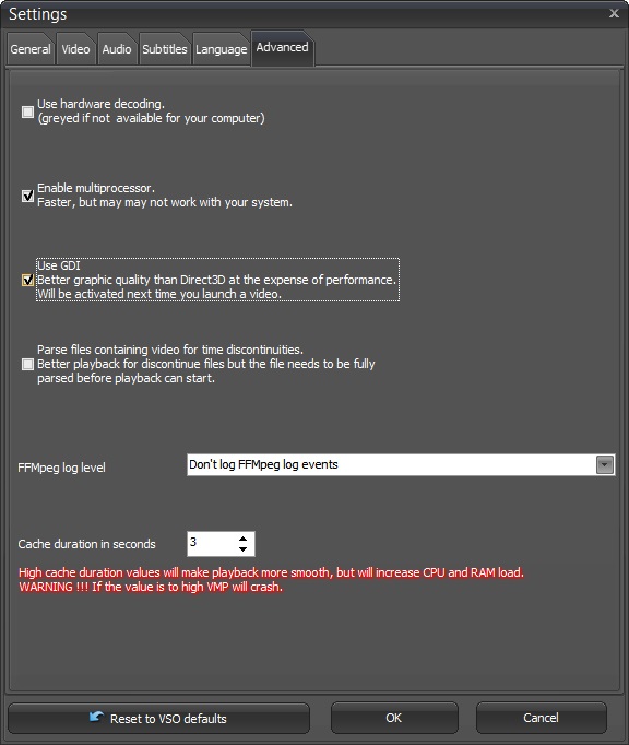 VSO Media Player - Screenshot #6
