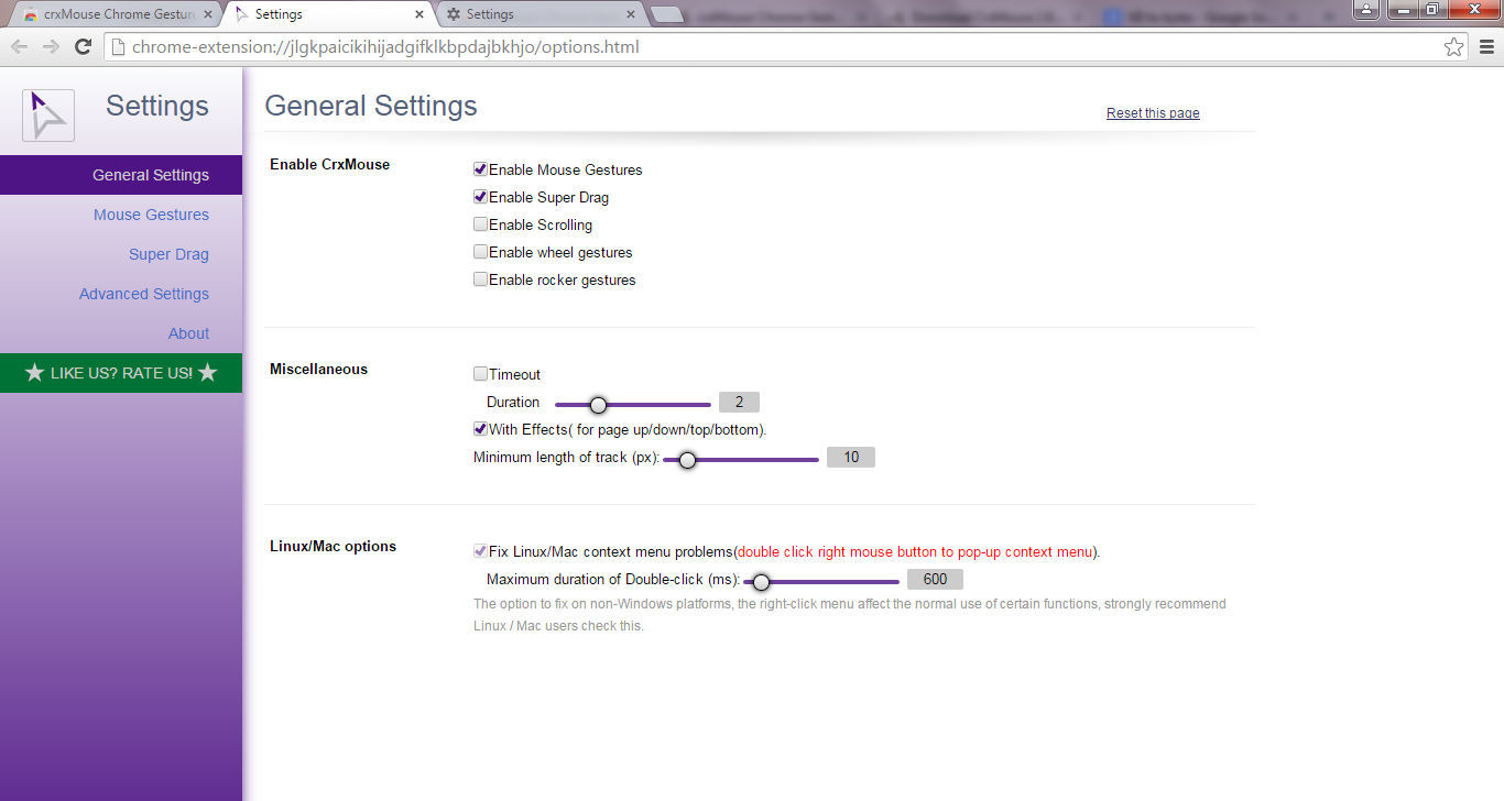 crxMouse Chrome Gestures - Screenshot #4
