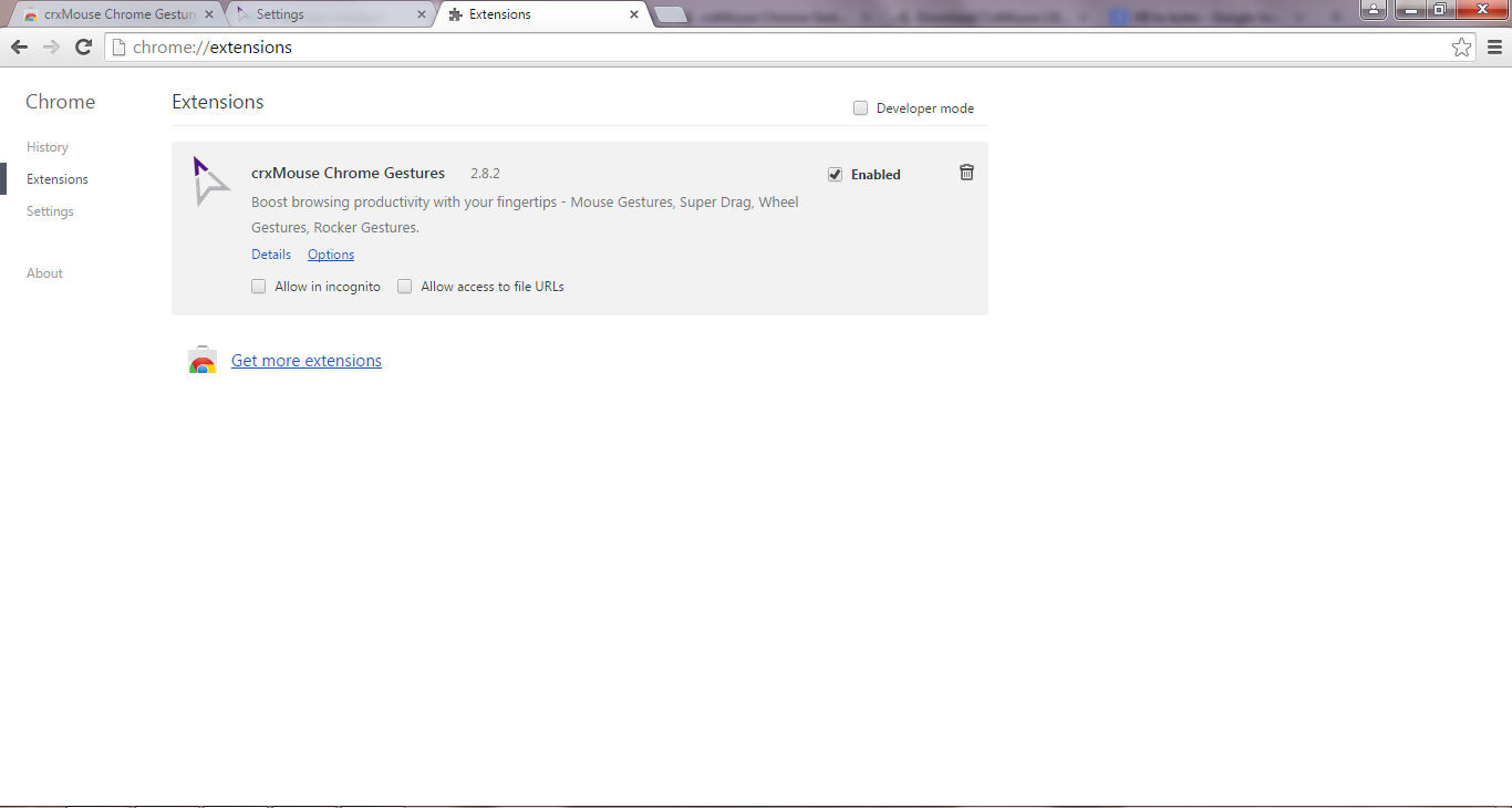 crxMouse Chrome Gestures - Screenshot #3