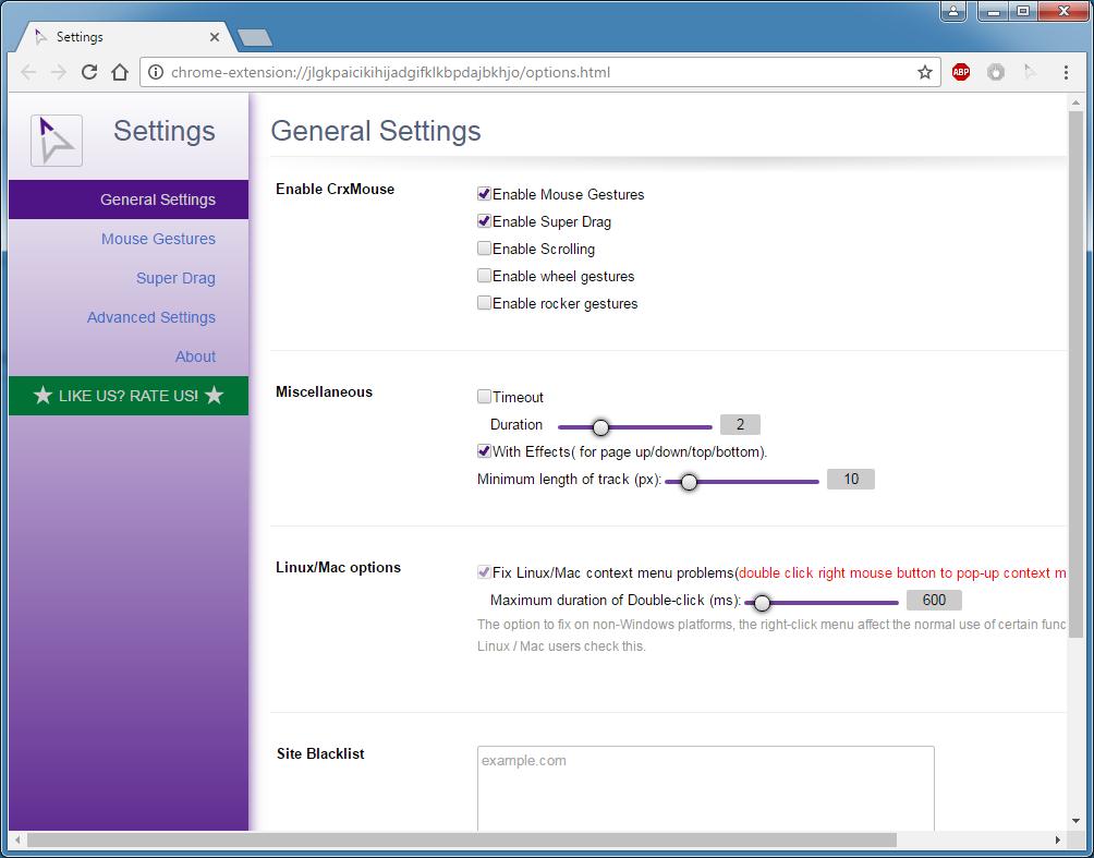 crxMouse Chrome Gestures - Screenshot #2