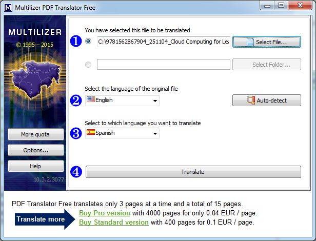 Multilizer PDF Translator - Screenshot #3