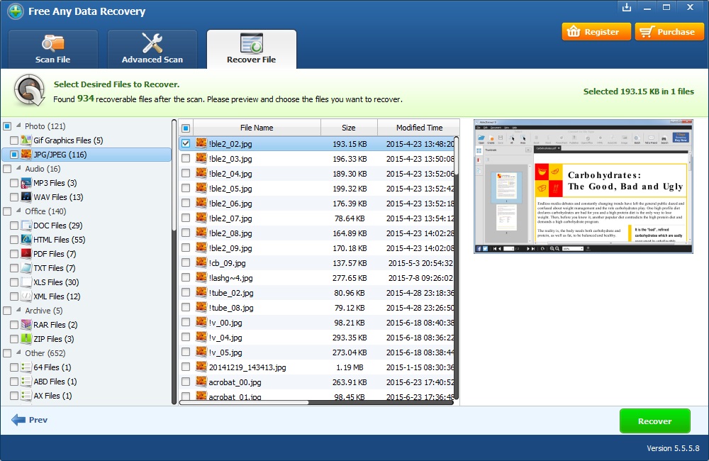 Free Any Data Recovery - Screenshot #8