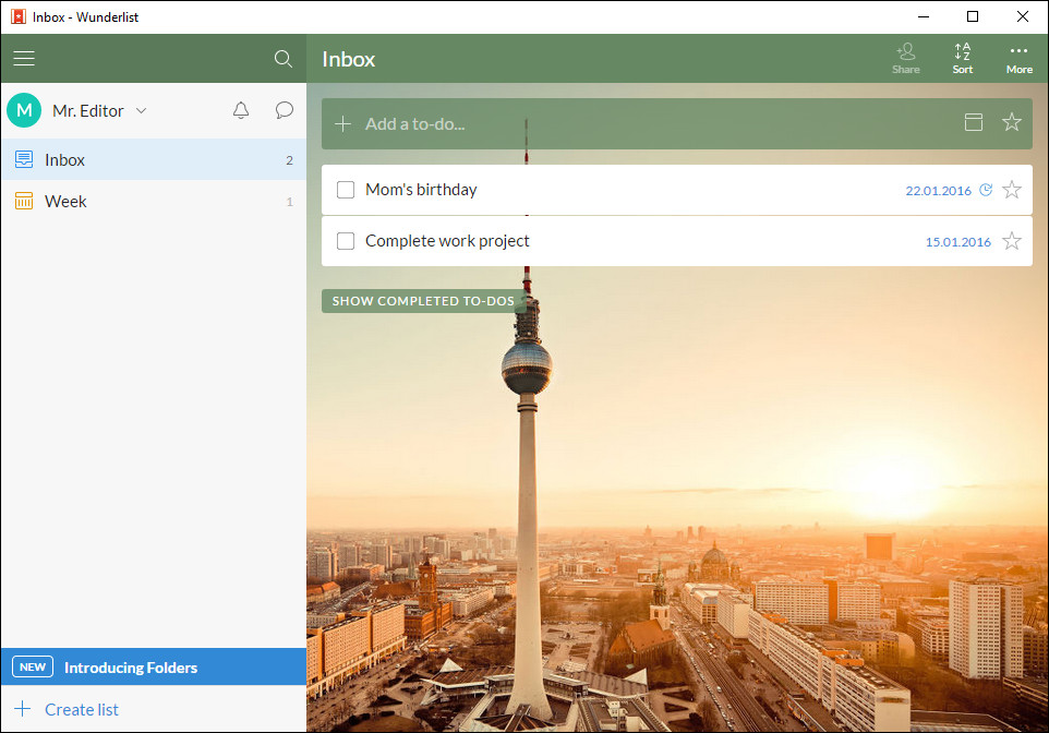 Wunderlist - Screenshot #2