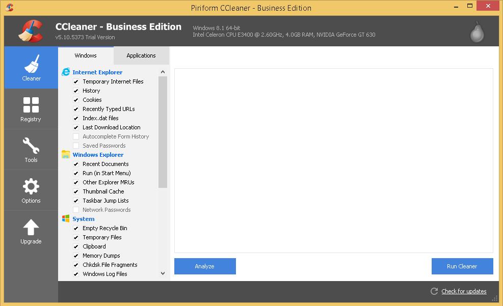 Ccleaner Business Edition - Screenshot #1