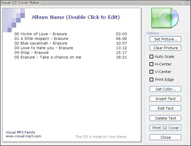 Visual MP3 CD Burner - Screenshot #4
