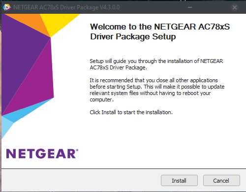 NETGEAR AC78xS Driver Package - Screenshot #1