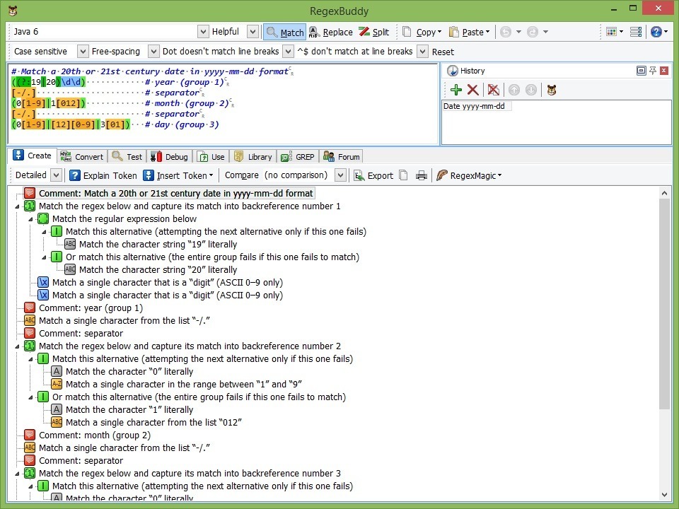 JGsoft RegexBuddy - Screenshot #2