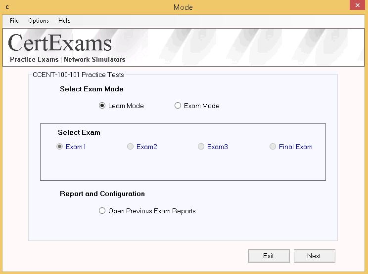 ExamSimulator For CCENT-100-101 - Screenshot #1