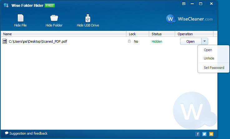Wise Folder Hider - Screenshot #10