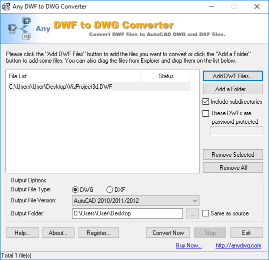 free dwf to dwg converter