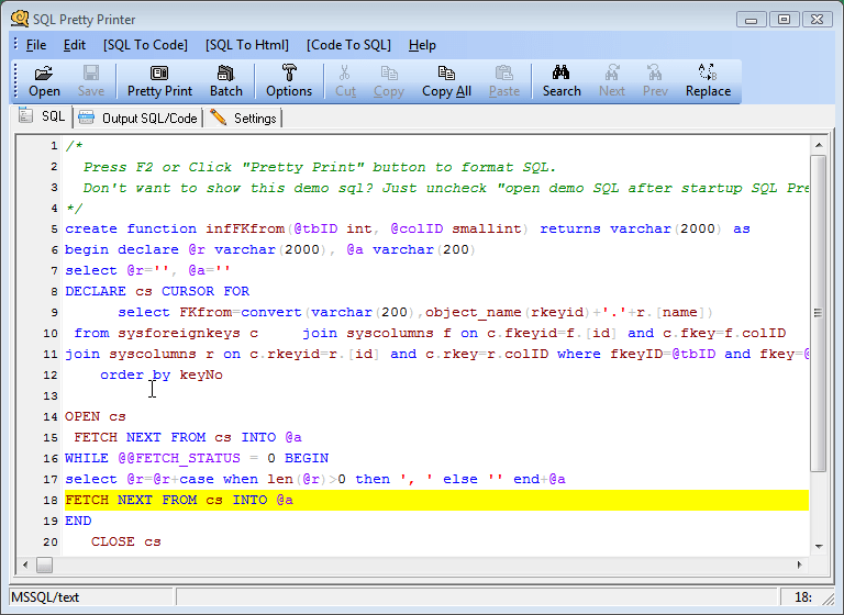 SQL Pretty Printer download for free SoftDeluxe