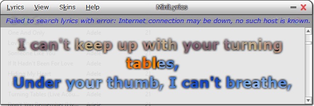 Minilyrics - Screenshot #3