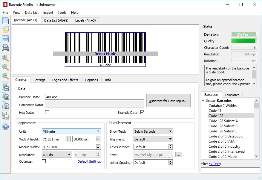 TEC-IT Barcode Studio - Screenshot #20