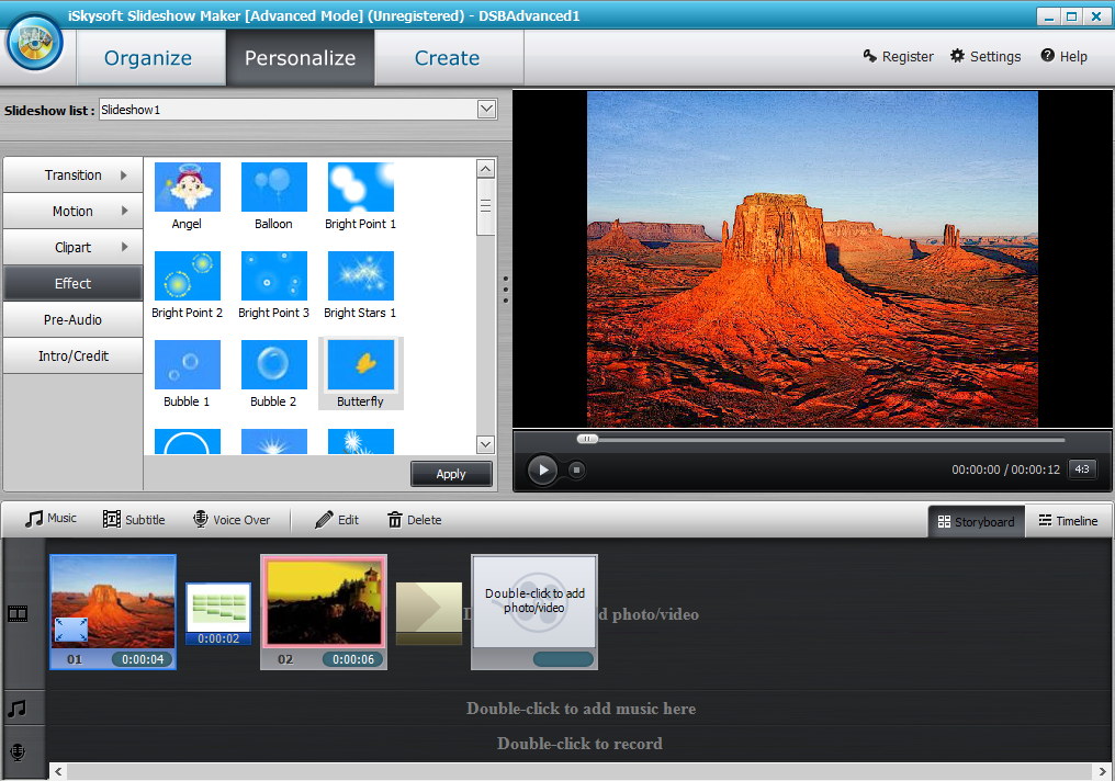 iSkysoft Slideshow Maker - Screenshot #2