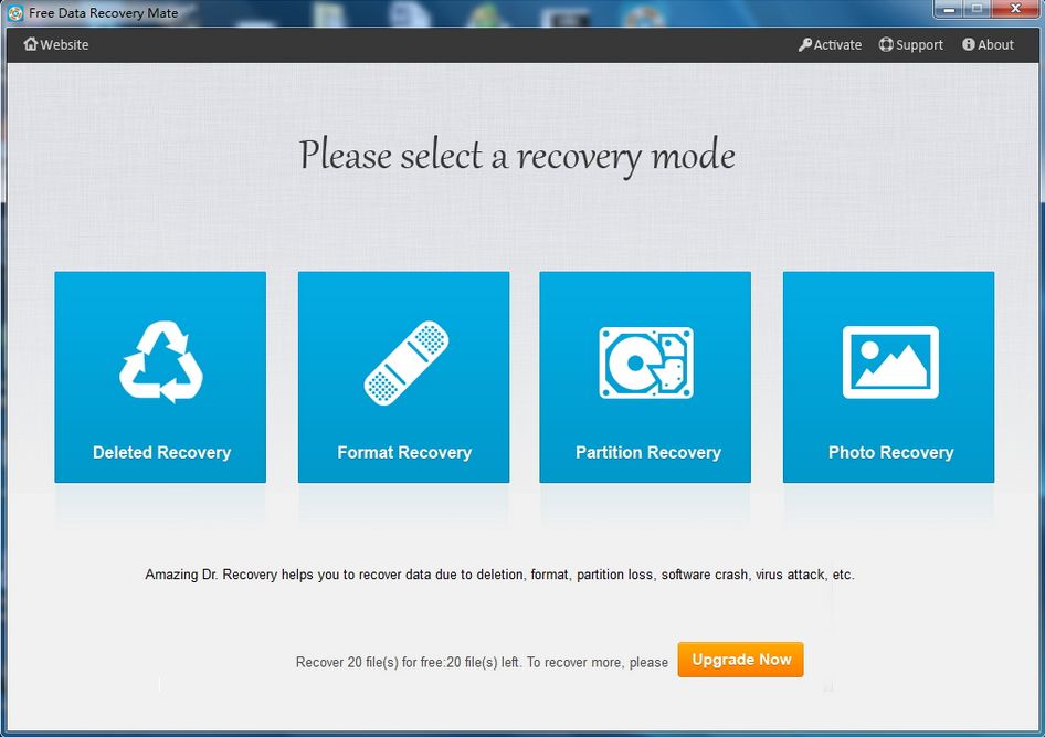 Free Data Recovery Mate - Screenshot #1