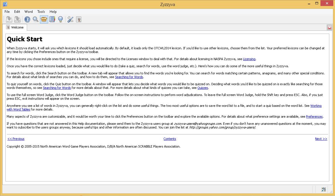 Zyzzyva - Screenshot #2