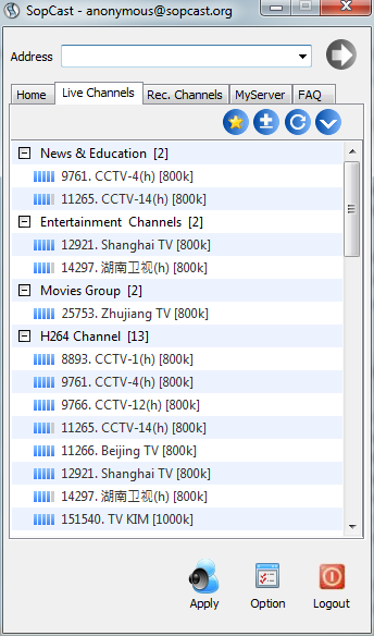 SopCast - Screenshot #4