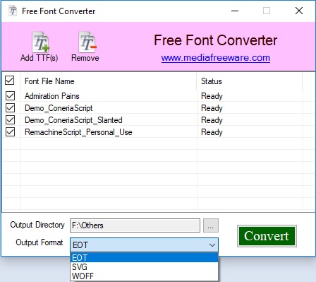 how to convert fonts from mac to pc