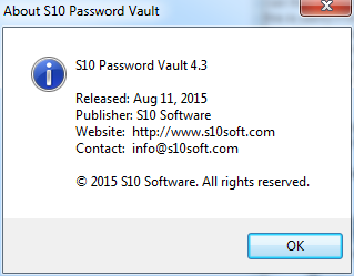 S10 Password Vault - Screenshot #2
