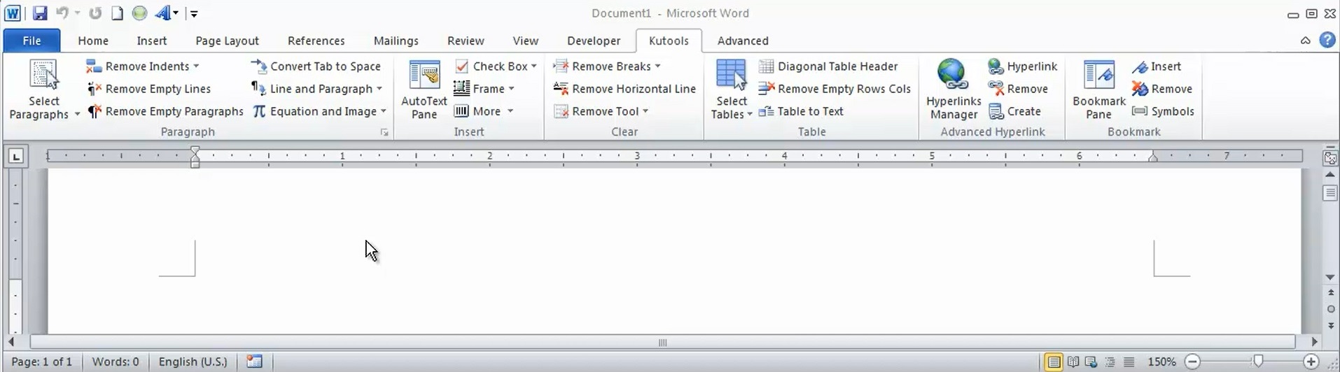 Download kutools for word