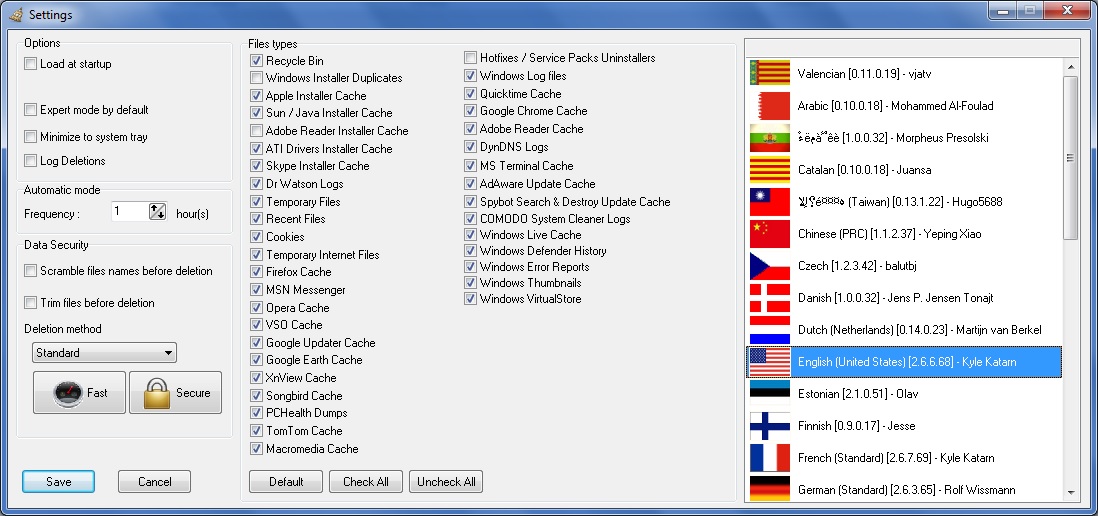 KC Softwares KCleaner - Screenshot #15