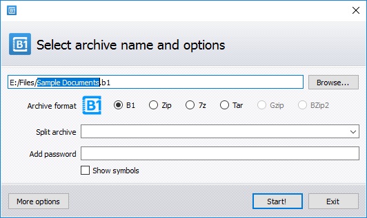 B1 Free Archiver - Screenshot #3