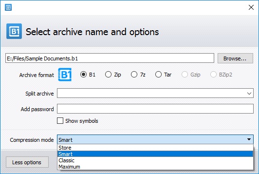 B1 Free Archiver - Screenshot #2