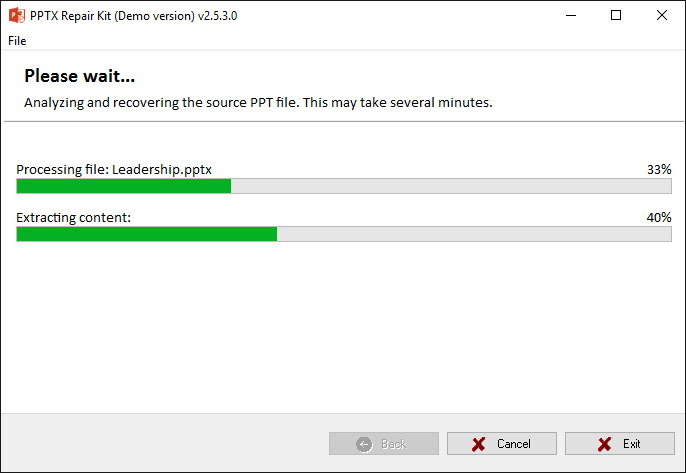 PPTX Repair Kit - Screenshot #2